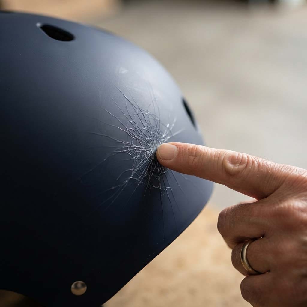 How to inspect a bicycle helmet for hidden cracks"